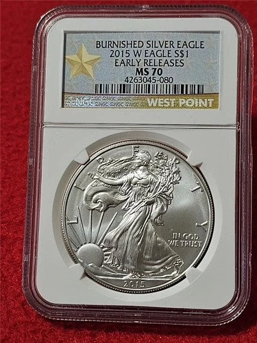 2015-W  Silver Eagle Dollar ASE NGC MS 70 EARLY RELEASES BURNISHED        #T1286