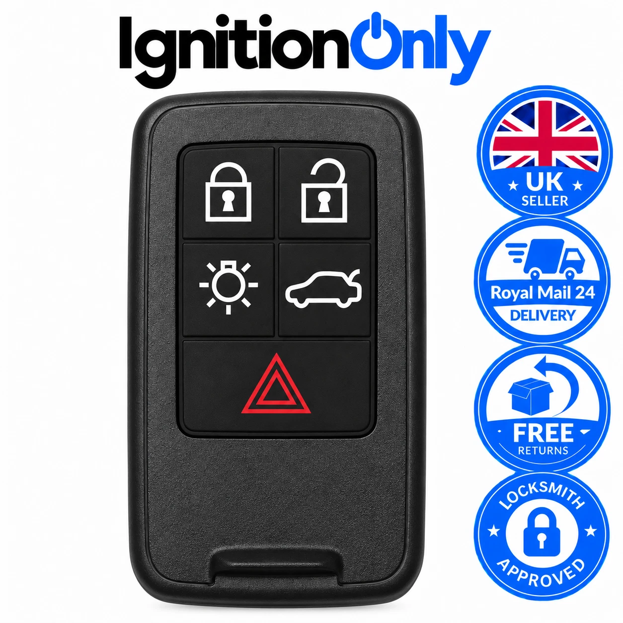Volvo XC60 smart remote key fob — view 1
