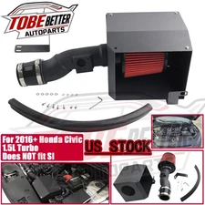For Honda Civic 1.5T 2016+ 10th Gen Cold Air Intake Induction Kit w/ Red Filter