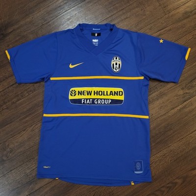 Nike Juventus 2007 2008 Soccer Jersey Kit Adult Mens S Blue Away Uniform Serie A