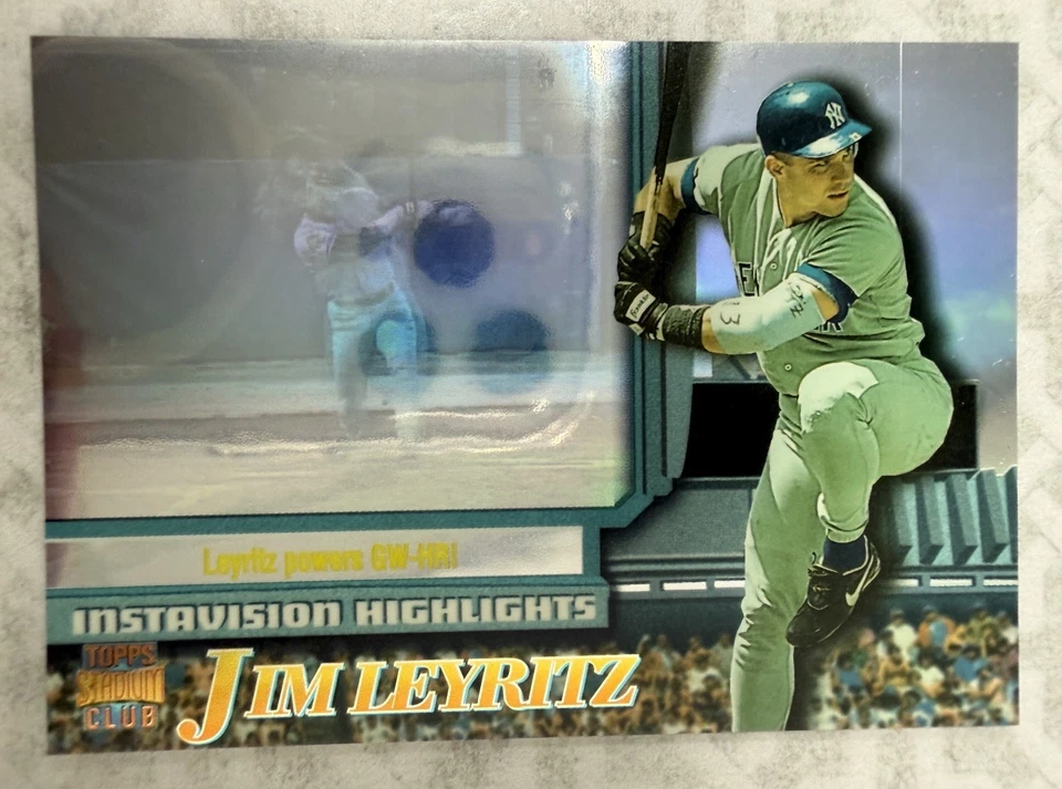 1997 Topps Stadium JIM LEYRITZ Members Only Instavision Holo Insert #I22! - Image 2 of 3