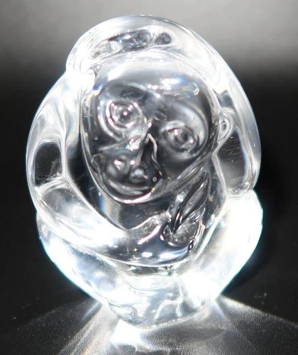 Steuben Glass #5526 MONKEY Hand Cooler, Paperweight, Figurine, 2 5/8"