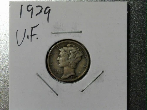 1939 MERCURY SILVER DIME  FINE/VERY FINE COND | NICE SILVER COIN