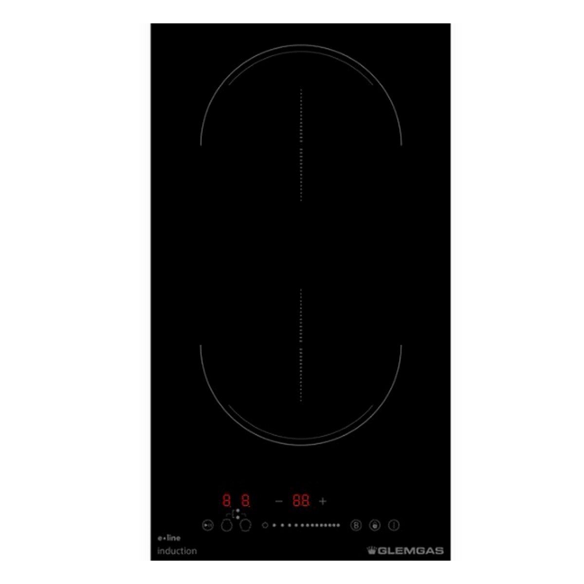 Table induction 30cm Glem Gas GTI321BS domino noir 2 feux 3500W