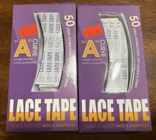 QFITT LACE TAPE DOUBLE SIDED STRONG ADHESION / 2PK LACE WIG HAIRPIECES"A" CURVE