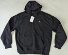 Nike Jordan Brooklyn Fleece Hoodie FV7281 010 man black jacket M L Brand New $65