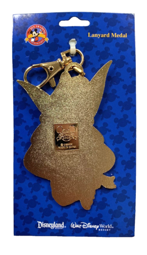 Disney Parks Disneyland 2005 Santa Tinkerbell 3 1/2" Lanyard Trading Medal - Picture 2 of 2