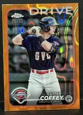2024 Topps Chrome Pro Debut Baseball Drive Cutter Coffey Orange Lava /25