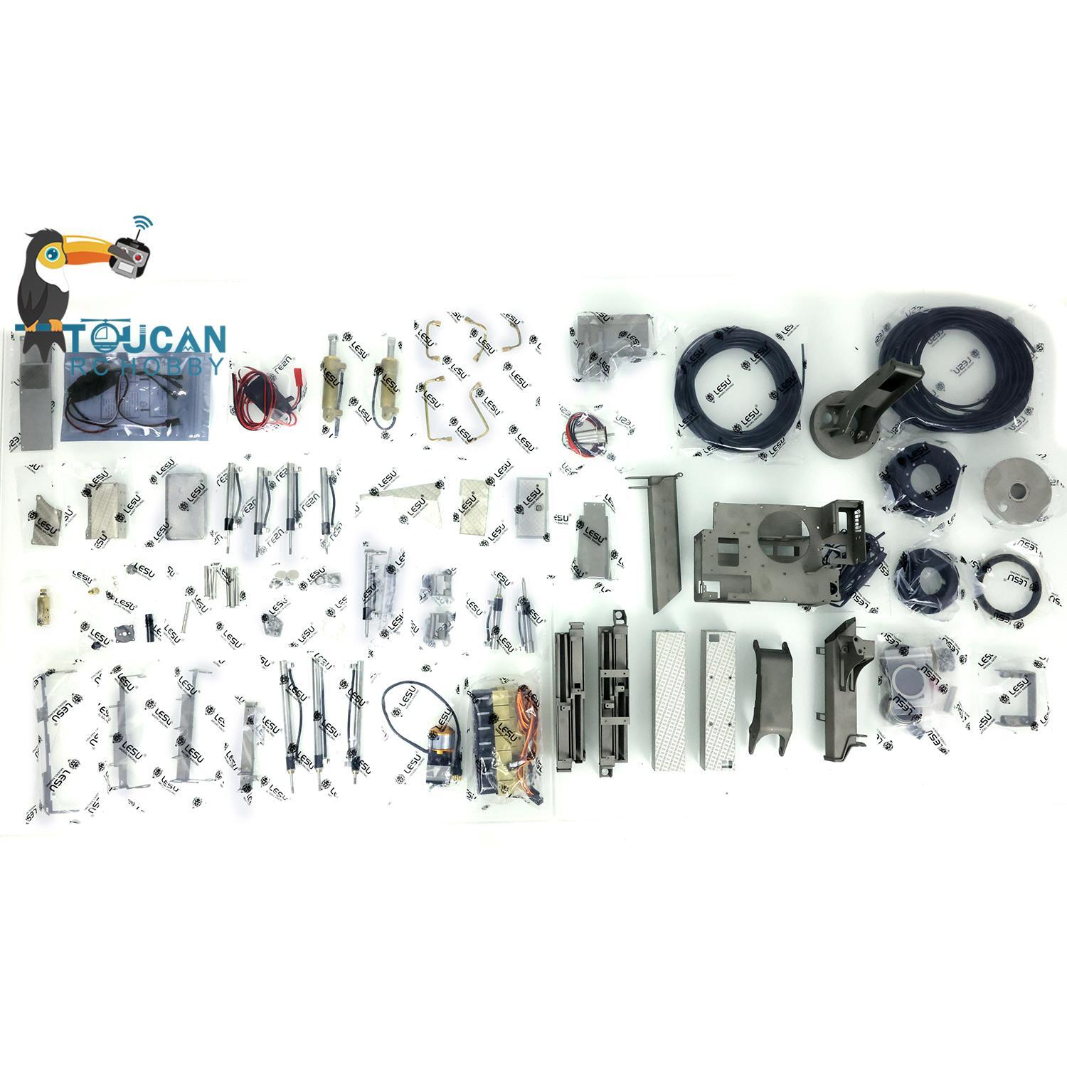 Réservoir Hydraulique Métallique LESU 52.5mm Pour Camion RC Tamiya 1/14 - Neuf Sous Emballage
