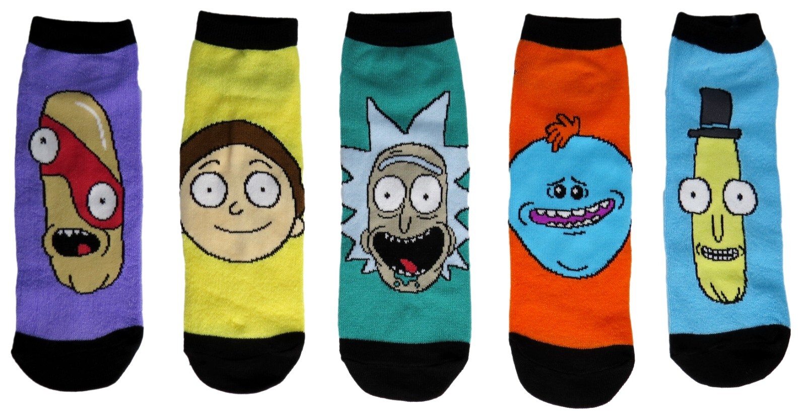 Rick and Morty No-Show Ankle Socks 5-Pack for Fans-image