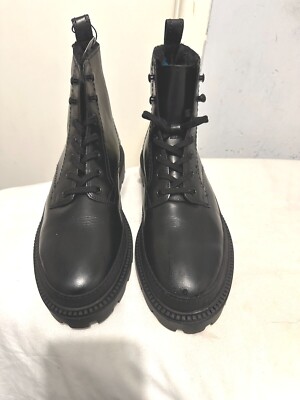 Zara Man Men's Black Military Chukka Boots UK