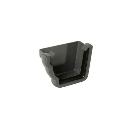 Floplast Guttering REN1AG 110mm Niagara Ogee- L/H Ext Stopend - Anthracite Grey