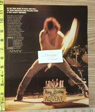 Advent Speakers Vintage 1987 20th Birthday Print Ad: Musician On Stage Scene