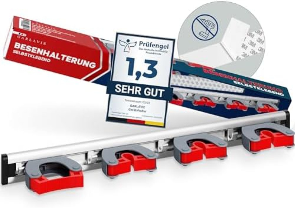 Supporto Attrezzi Parete 4+5 - Acciaio Inox Organizzazione Intelligente