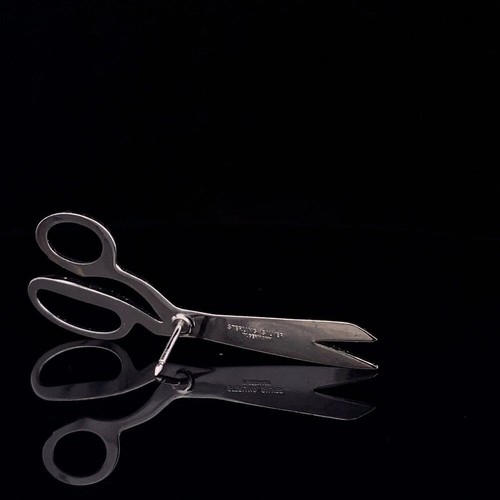 GERMANY Vintage Sterling Silver GINGHER SCISSORS Pin Hairdresser Brooch Taylor - Picture 8 of 8