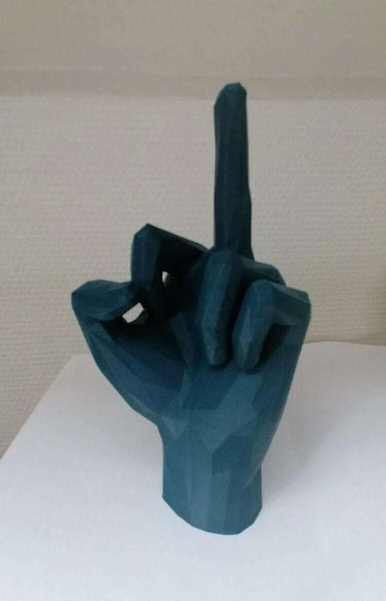 Middle Finger Statue | Rude Geometric Middle Finger | F**k Middle Finger Statue | Rude Geometric Middle Finger | F**k