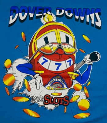 DOVER DOWNS Slots Single Stitch 100% Cotton T-Shirt Giveaway New w/o Tags 1990s