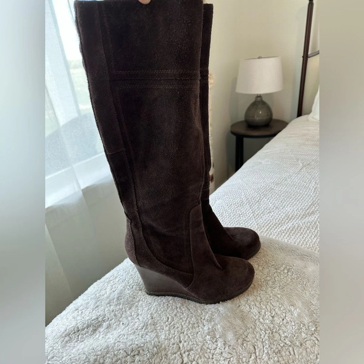 Nine west top suede wedge boots