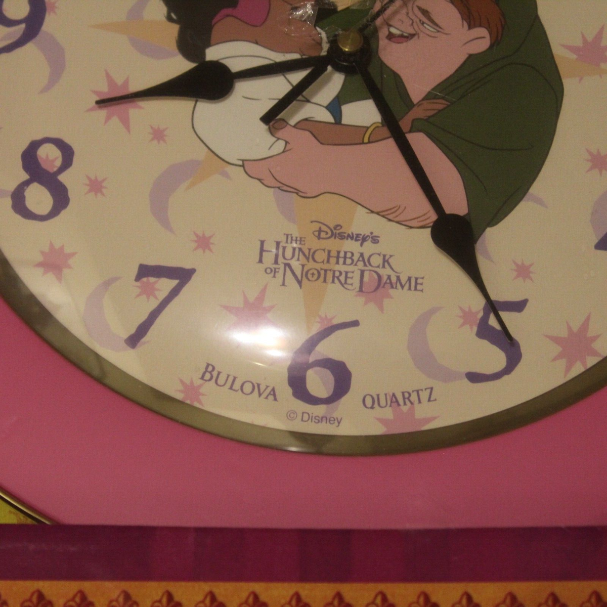 New Disney's The Hunchback of Notre Dame Bulova Wall Clock Pink
