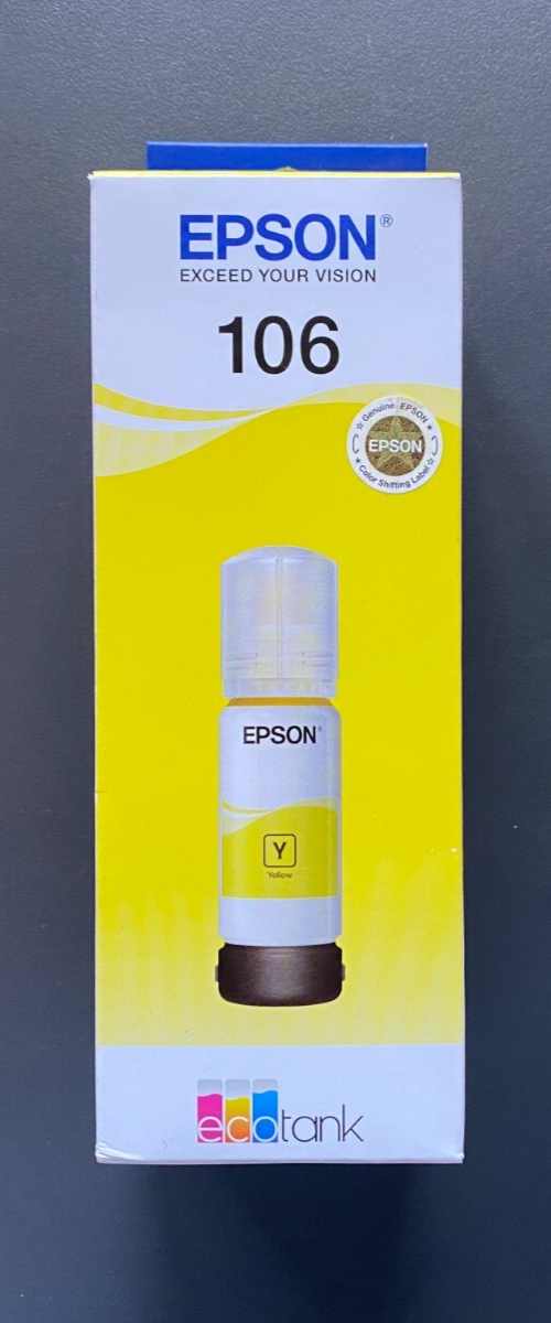 Genuine Epson Ecotank Ink - 106 YELLOW / ET-7700 ET-7750 (INC VAT) BOXED 2028