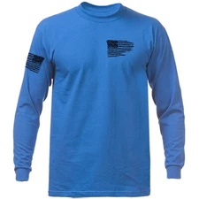 Distressed Flag Crest Patriotic American Pride US Flag USA Long Sleeve
