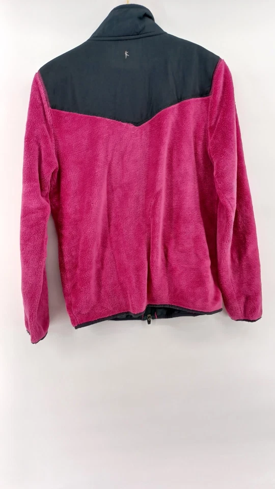 Suéter polar para mujer DANSKIN NOW pequeño rosa cremallera completa. Foto 2 de 4