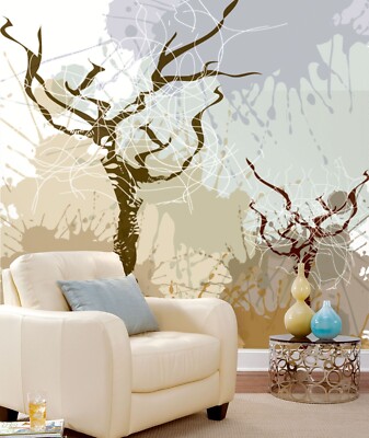 3D Black Branches K5512 Wallpaper Mural Self-adhesive Removable Sticker Panda