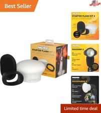Camera Flash Modifier Kit: MagGrip 2, MagSphere 2 MagGrid 2 for Photographers