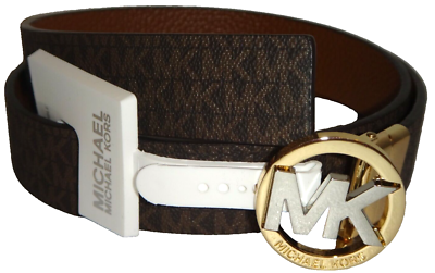 Michael Kors Signature Genuine Leather Reversible Belt Michael Kors MK Logo Reversible Leather Belt | Neiman Marcus main image 3