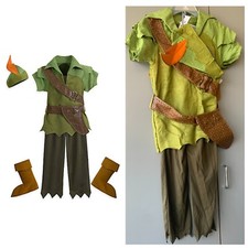 Disney Store Peter Pan Costume Boys Green Halloween Costume Set NEW Medium 7 8