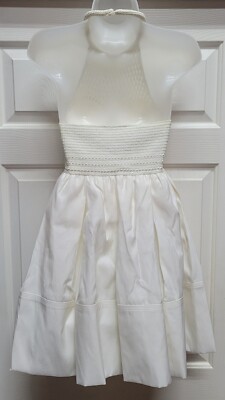 A.L.C. Salines Sleeveless Halter Crochet Mini Dress 2 White See  Details/Photos | eBay