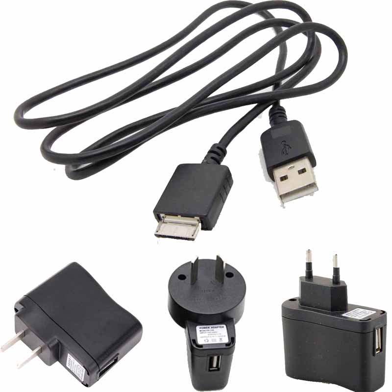 gb USB Battery wall Charger+sync data CABLE for SONY Walkman MP3