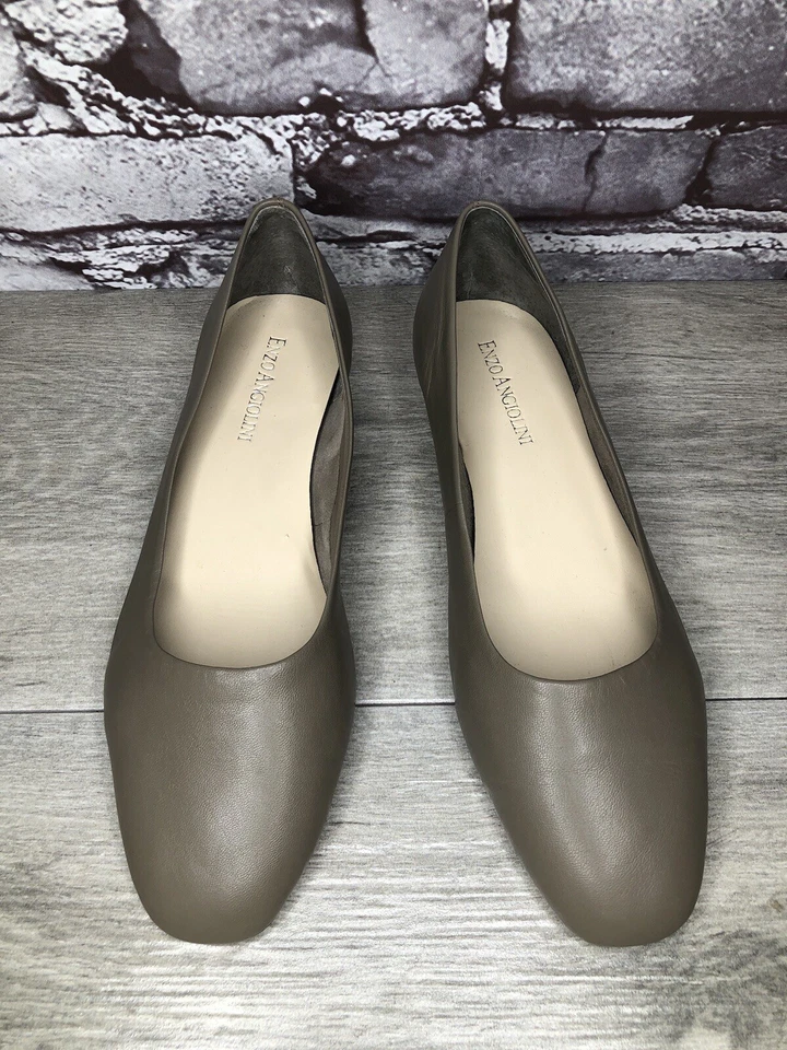ENZO ANGIOLINI Gray Lydian Slip On Leather Ballet Flats Women’s Sz 6.5M US/37EU - Image 2 of 4