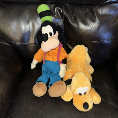 Disney Goofy & Pluto Plush Toy Authentic Original Vintage