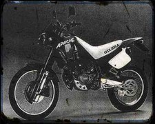 Gilera Apache 125 1 A4 Photo Print Motorbike Vintage Aged