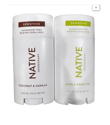 Native Sensitive Deodorant without Aluminum and Parabens 2-Bars