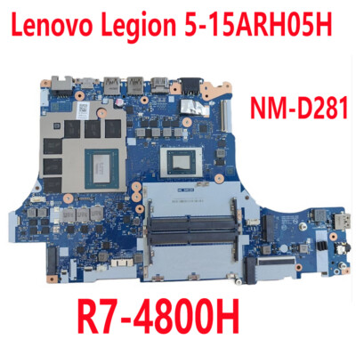 For Lenovo Legion 5-15ARH05H Laptop Motherboard NM-D281 R7-4800H RTX2060  Tested