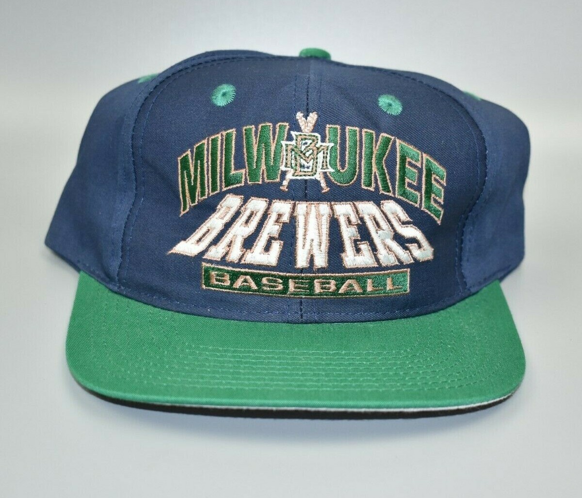 希少 90's vintage MLB ミルウォーキー ブルワーズ キャップ Milwaukee Brewers Baseball Logo 7 Vintage 90's Twill