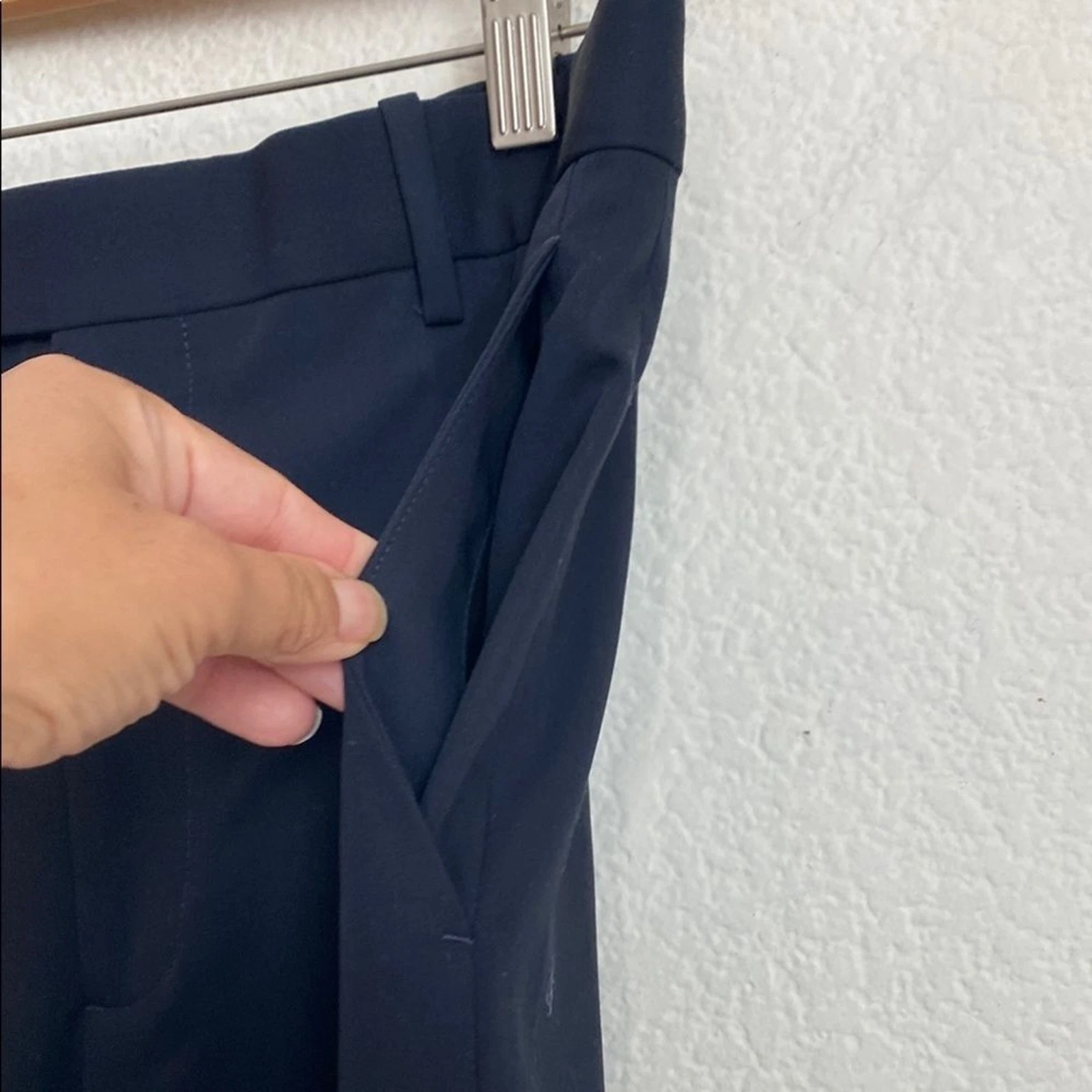 Pantalone pantalone lana sartoriale Bottega Veneta colore navy taglia 40