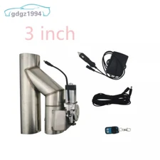 3'' Electric Exhaust Catback Valve Single flap butterfly Valve W/ Remote Control