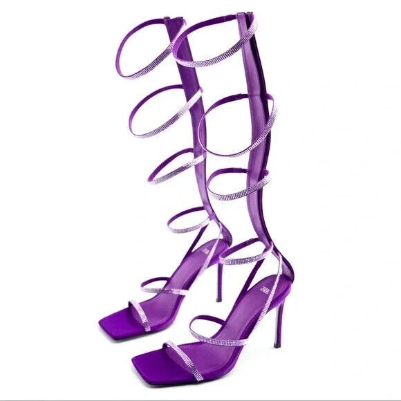 Zara purple heels sale