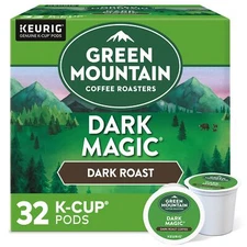 Green Mountain Coffee Dark Magic Dark Roast K Cup Pods 32 Count 100 Arabica