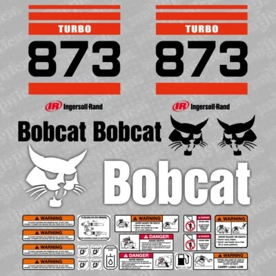 Bobcat 873 Turbo Lader Aftermarket Aufkleber / Ersatzaufkleber Set - Bild 1 von 3