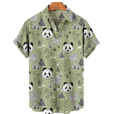Cute Panda 3D Print Hawaiian Shirt Unisex's – Adults, Kids & Youth