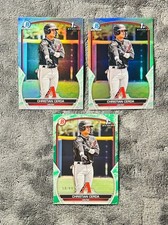 Christian Cerda 2023 Bowman 1st Green Grass SP /99 & 1st Lunar Glow Refractor 2