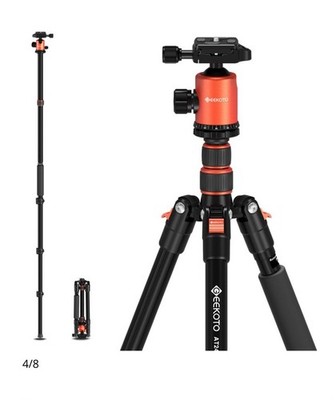 GEEKOTO AT24 Pro  Dreamer 77 Camera DSLR Aluminum Tripod/Monopod Light With Case