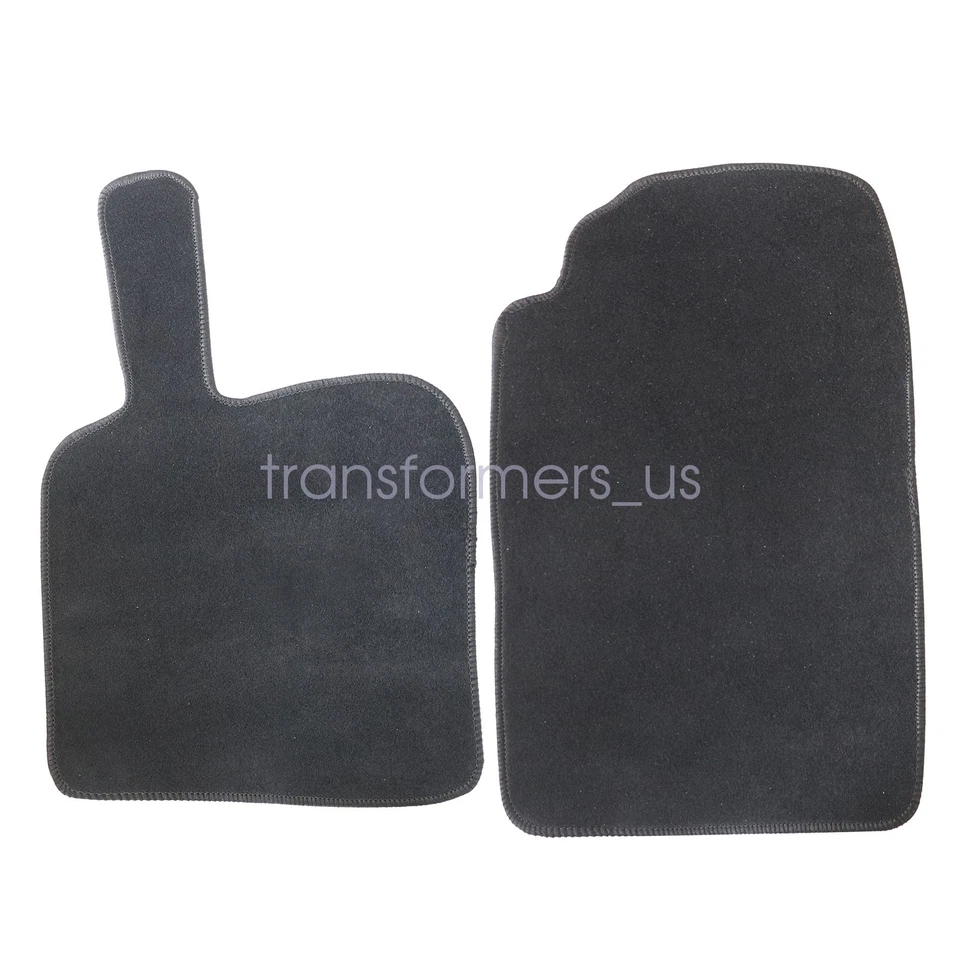 Передние и задние велюровые напольные коврики противоскользящие черные 2007-2014 для Smart Fortwo - Изображение 4 из 4