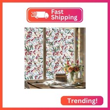 ADD.HERES Window Privacy Film, Stained Glass Decorative Static Cling, Removable