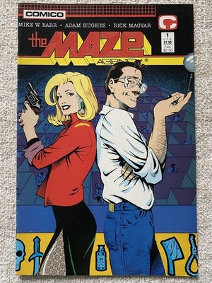 MAZE AGENCY #1 Early Adam Hughes Comico Comics 1988 VF-