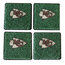 KC Chiefs Arrowhead Stadium Turf Coasters 1994 Lamar Hunt Letter Set (4)
